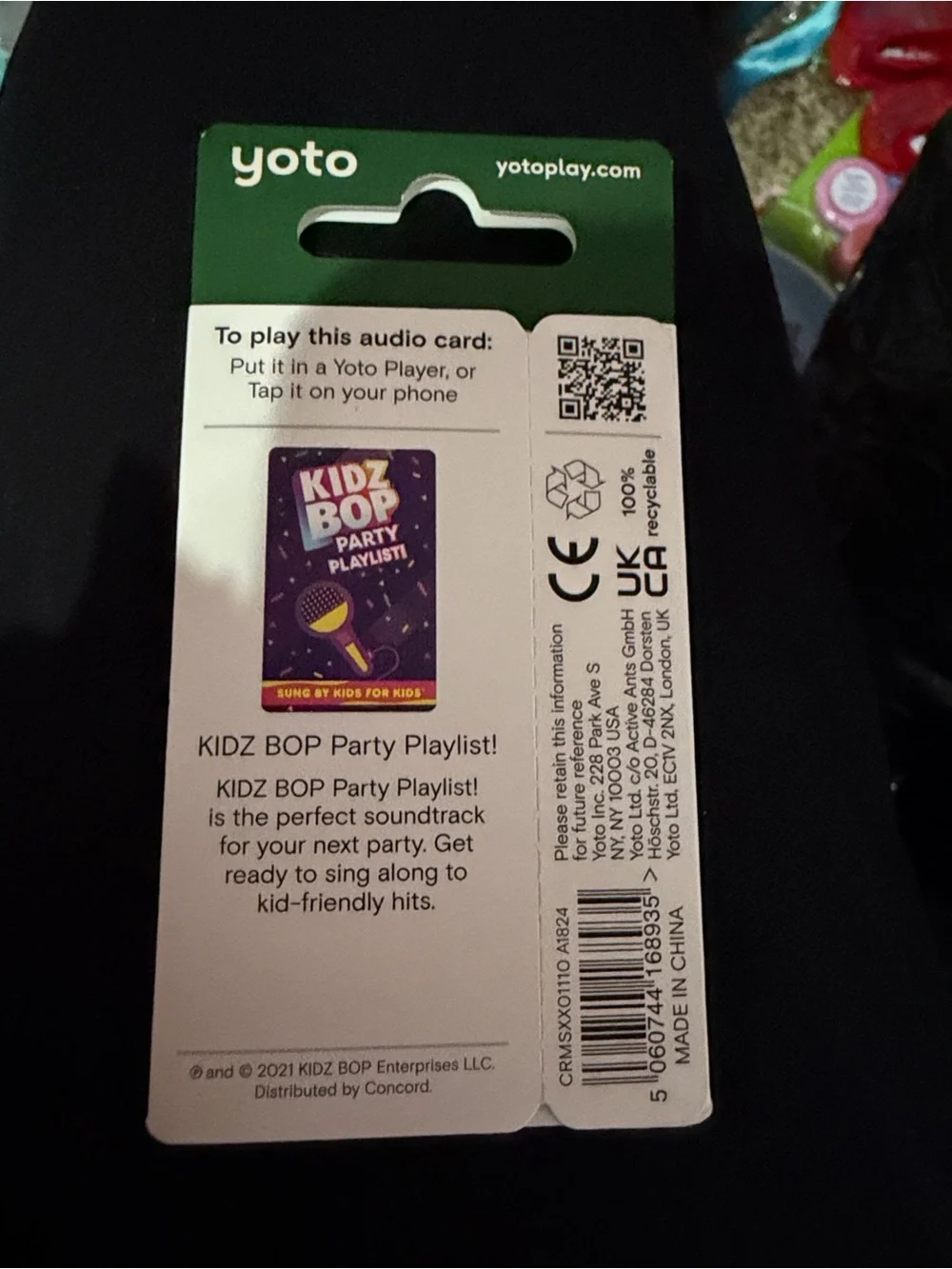 KIDZ BOP Party Playlist! Kids Music Card - Purple
